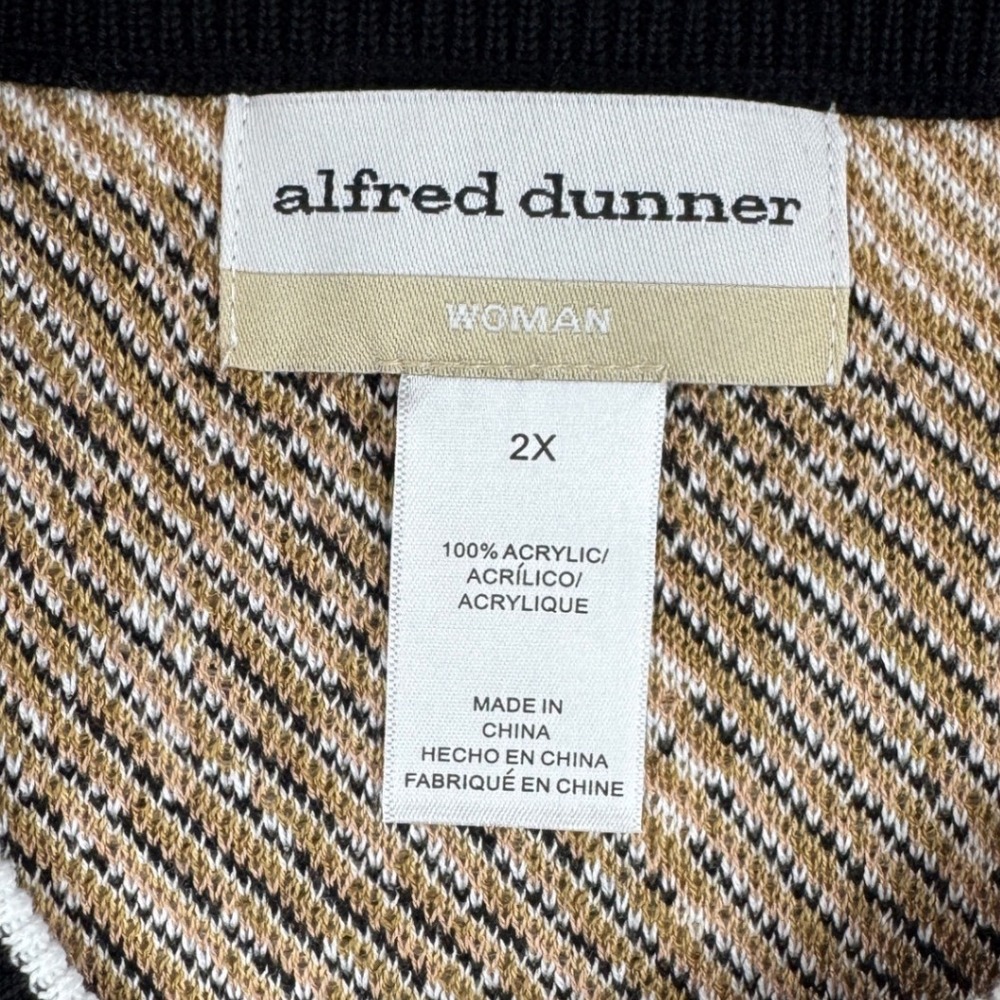 Alfred Dunner Seville Floral Butterfly Knit Sweater Neutral 2X NWT - Picture 9 of 11